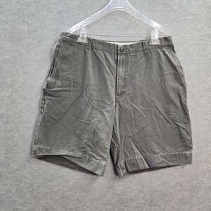 Columbia Men Shorts 38 Gray Chino Canvas Pockets High Rise Cotton 9 in Inseam